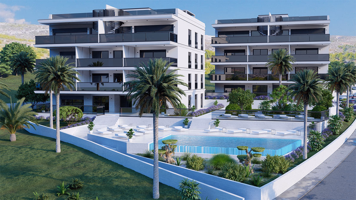 Private community of luxury apartments and villas on the Primošten coast.